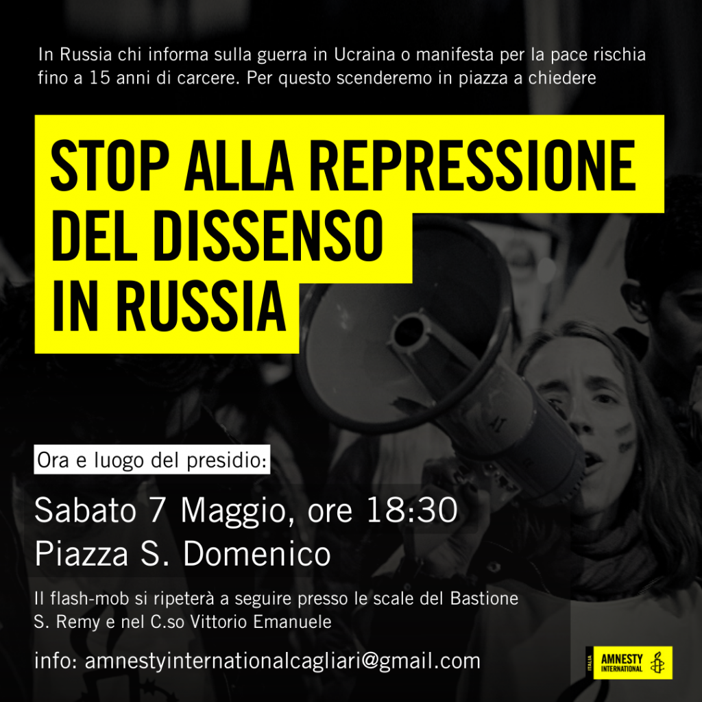 Amnesty Stop Alla Repressione Del Dissenso In Russia Il Manifesto